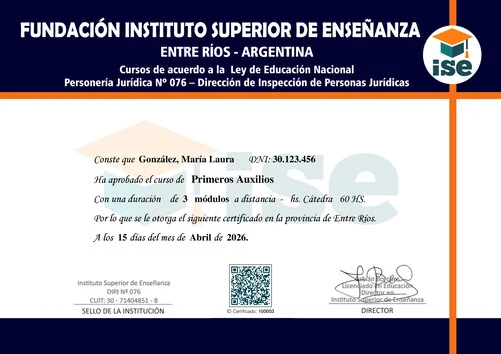 Modelo de certificado de capacitación