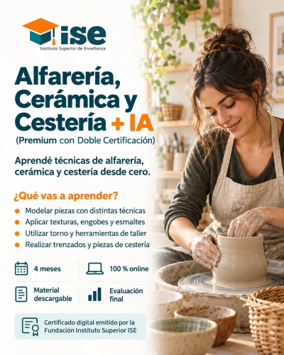 Alfarería, Cerámica y Cestería + IA (Premium con Doble Certificación)