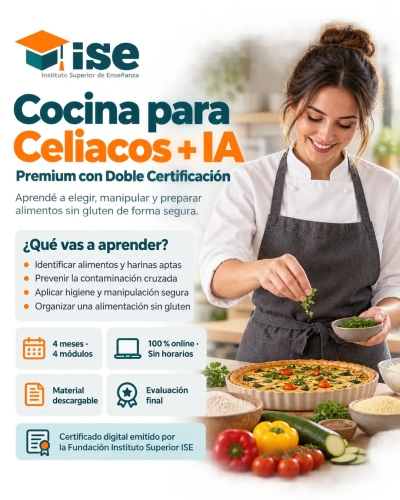 Cocina para Celiacos + IA (Premium con Doble Certificación)