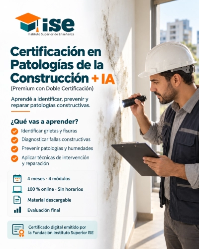 Certificación en Patologías de la Construcción + IA (Premium con Doble Certificación)