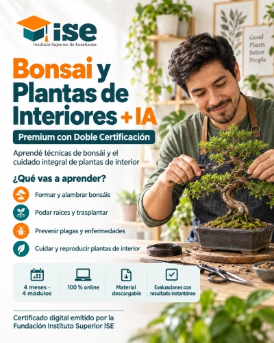 Bonsai y Plantas de Interiores + IA (Premium con Doble Certificación)