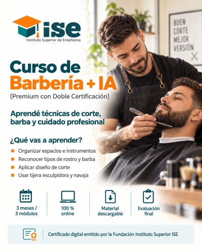 Curso de Barbería + IA (Premium con Doble Certificación)