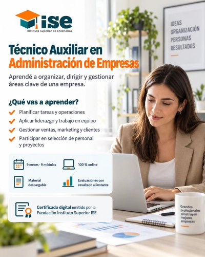 Técnico Auxiliar en Administración de Empresas + IA (Premium con Doble Certificación)