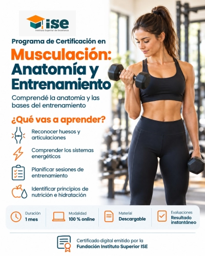 Programa de Certificación en Musculación: Anatomía y Entrenamiento