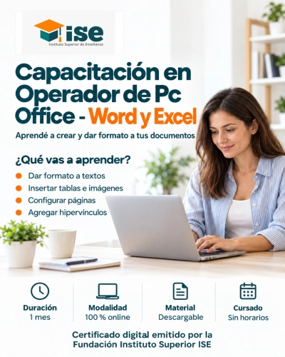 Capacitación en Operador de Pc Office - Word y Excel