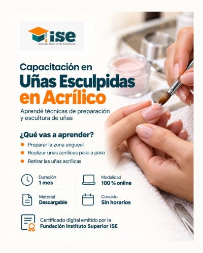 Capacitación en Uñas Esculpidas en Acrílico