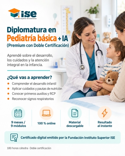 Diplomatura en Pediatria basica + IA (Premium con Doble Certificación)