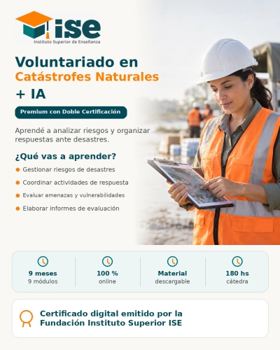 Voluntariado en Catástrofes Naturales + IA (Premium con Doble Certificación)