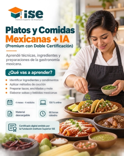 Platos y Comidas Mexicanas + IA (Premium con Doble Certificación)