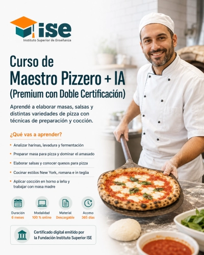 Curso de Maestro Pizzero + IA (Premium con Doble Certificación)