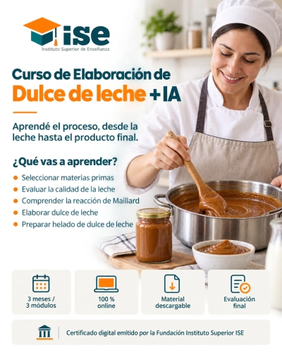 Curso de Elaboración de Dulce de leche + IA