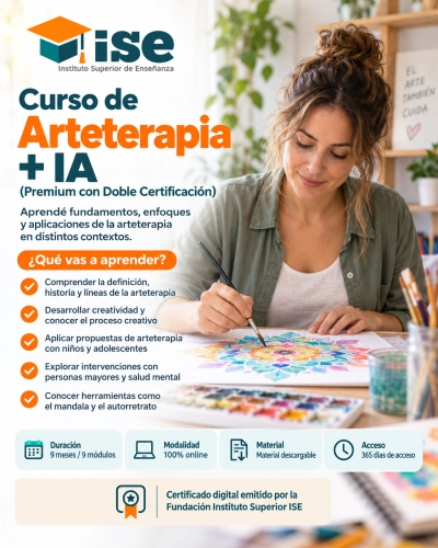 Curso de Arteterapia + IA (Premium con Doble Certificación)