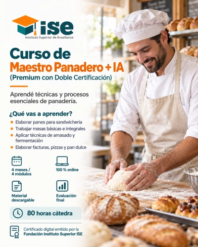 Curso de Maestro Panadero + IA (Premium con Doble Certificación)