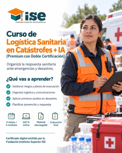Curso de Logística Sanitaria en Catástrofes + IA (Premium con Doble Certificación)