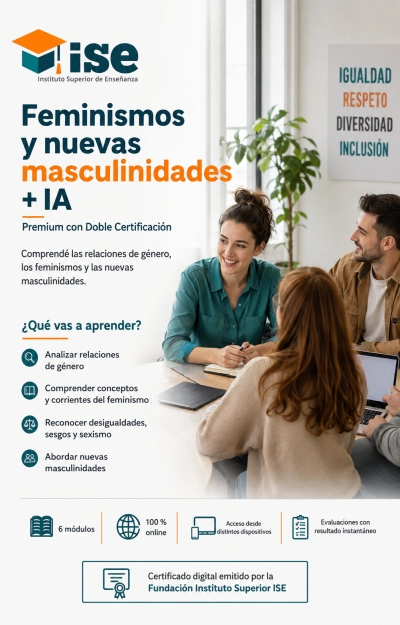 Feminismos y nuevas masculinidades + IA (Premium con Doble Certificación)