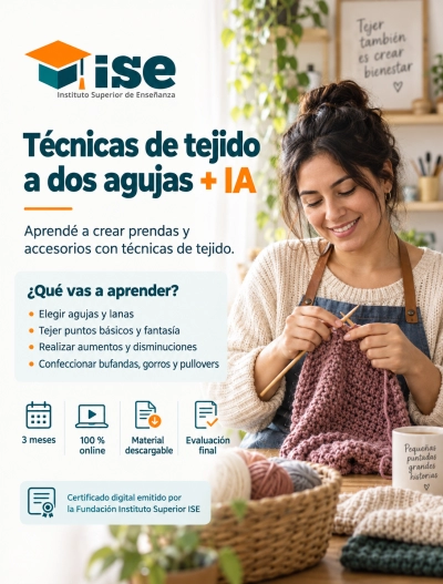 Técnicas de tejido a dos agujas + IA