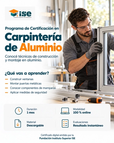 Programa de Certificación en Carpintería de Aluminio