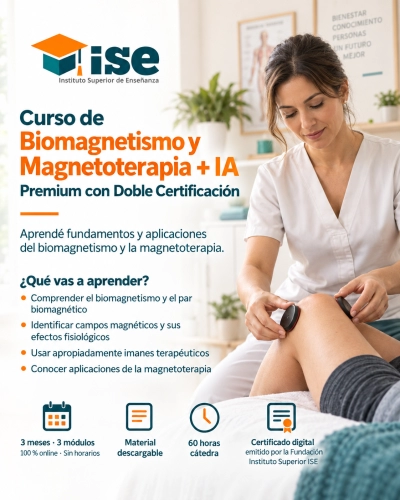 Curso de Biomagnetismo y Magnetoterapia + IA (Premium con Doble Certificación)