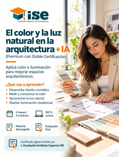 El color y la luz natural en la arquitectura + IA (Premium con Doble Certificación)