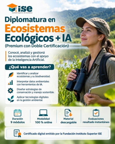 Diplomatura en Ecosistemas Ecológicos + IA (Premium con Doble Certificación)