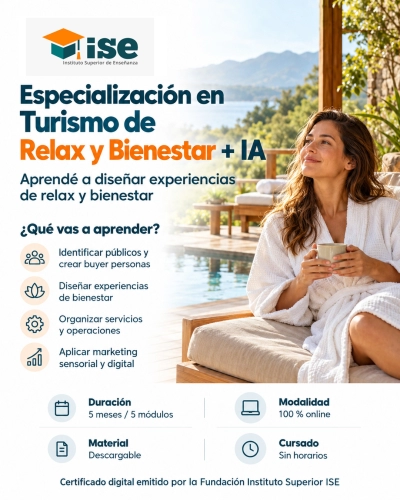 Especialización en Turismo de Relax y Bienestar + IA