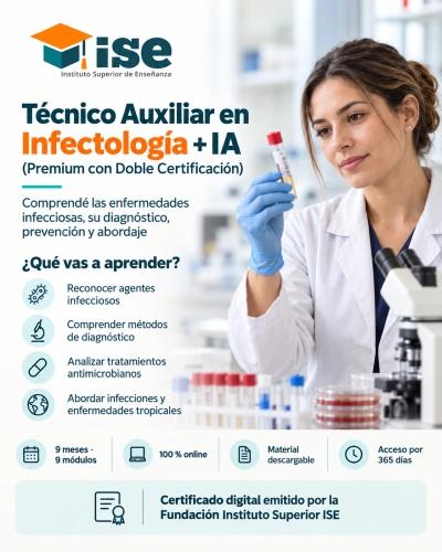 Técnico Auxiliar en Infectología + IA (Premium con Doble Certificación)