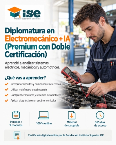 Diplomatura en Electromecánico + IA (Premium con Doble Certificación)