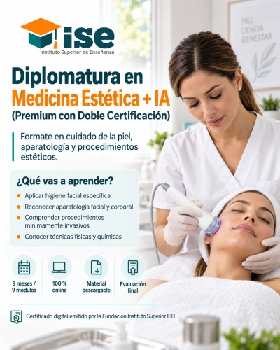 Diplomatura en Medicina Estética + IA (Premium con Doble Certificación)