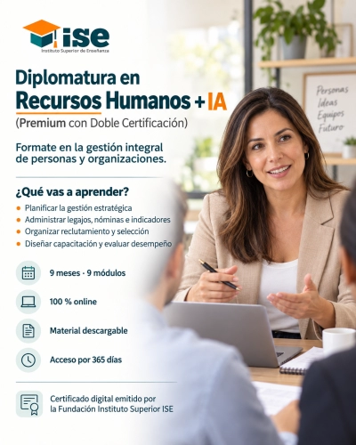 Diplomatura en Recursos Humanos + IA (Premium con Doble Certificación)
