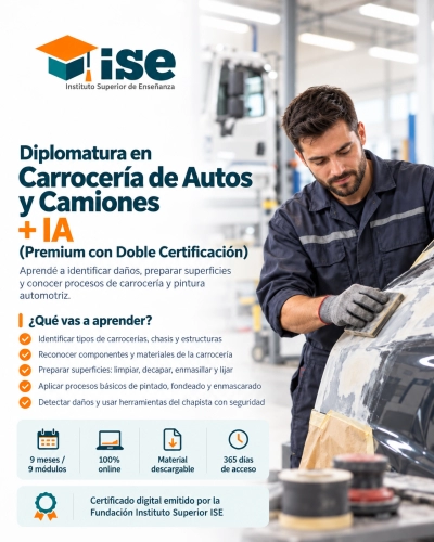 Diplomatura en Carrocería de Autos y Camiones + IA (Premium con Doble Certificación)