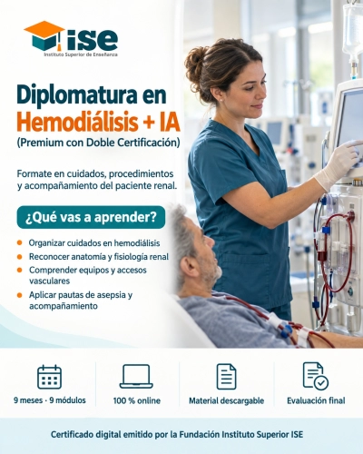 Diplomatura en Hemodiálisis + IA (Premium con Doble Certificación)
