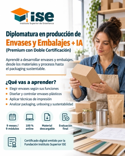 Diplomatura en producción de Envases y Embalajes + IA (Premium con Doble Certificación)