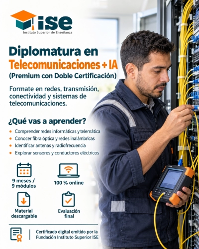 Diplomatura en Telecomunicaciones + IA (Premium con Doble Certificación)