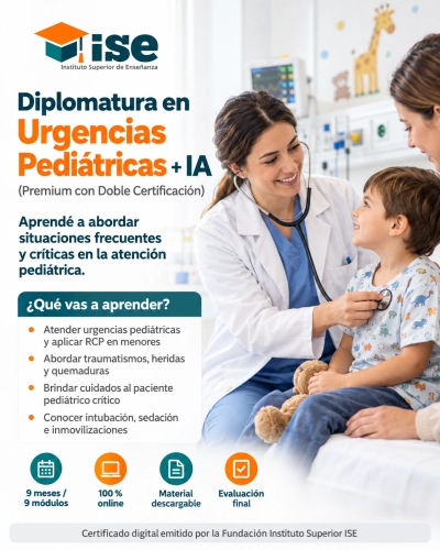 Diplomatura en Urgencias Pediátricas + IA (Premium con Doble Certificación)