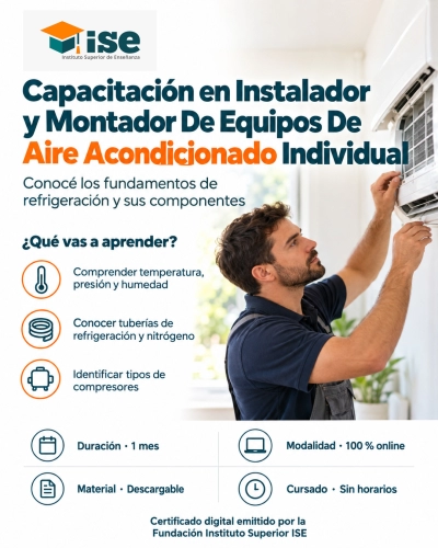 Capacitación en Instalador y Montador De Equipos De Aire Acondicionado Individual