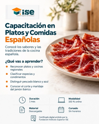 Capacitación en Platos y Comidas Españolas