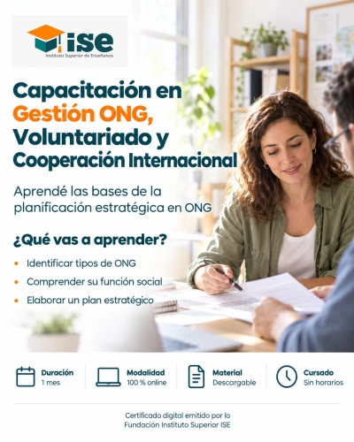 Capacitación en Gestión ONG, Voluntariado y Cooperación Internacional