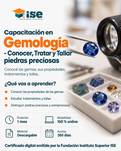Capacitación en Gemología - Conocer, Tratar y Tallar piedras preciosas