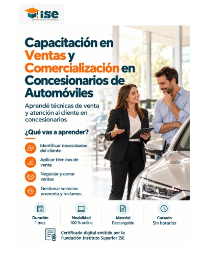 Capacitación en Ventas y Comercialización en Concesionarios de Automóviles