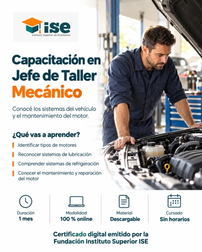 Capacitación en Jefe de Taller Mecánico